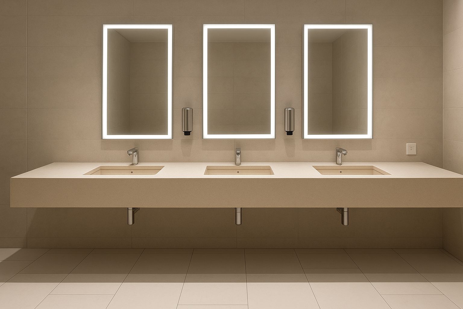 Baño moderno con detalles en granito